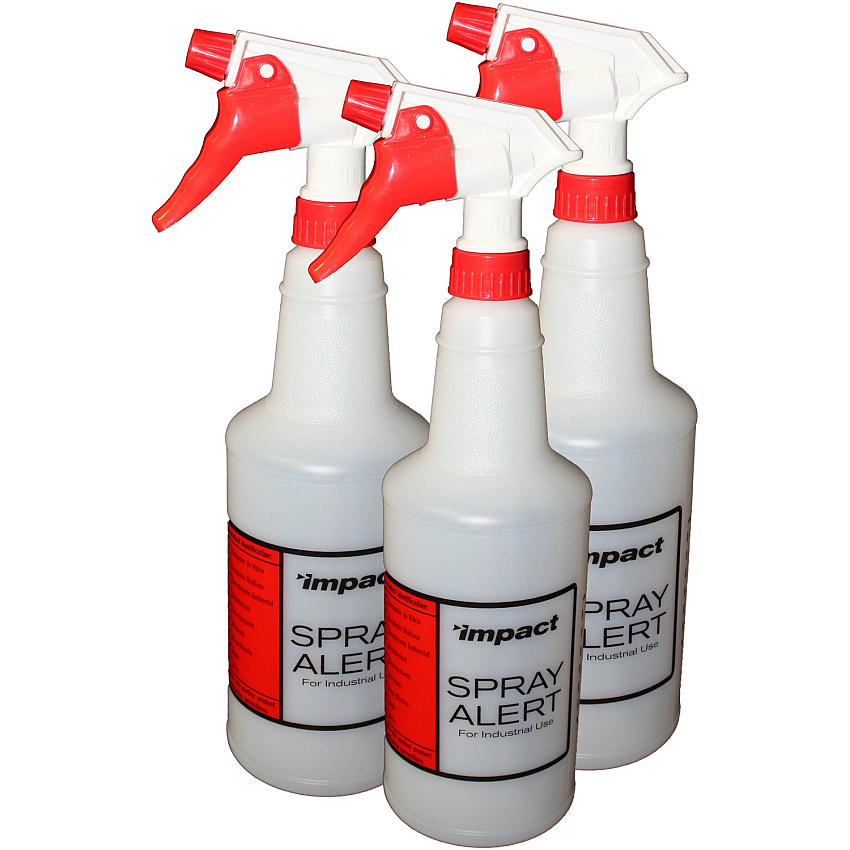 Spray Alert Spray Bottle Leak Proof - 10.6" Height x 4.5" Width - White - 3 / Pack (5024SS)