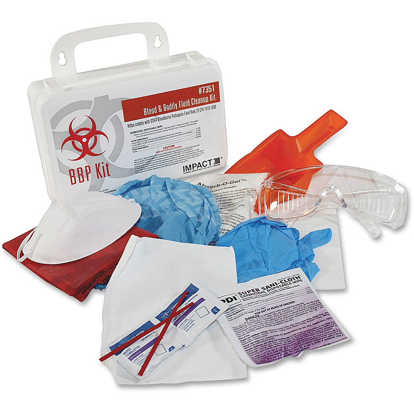 ProGuard Blood/Bodily Fluid Cleanup Kit Plastic Case - 1 Each (7351)