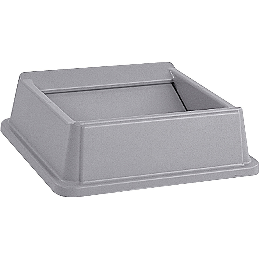 Rubbermaid Commercial Untouchable Square Swing Top Square - Gray - 1 Each (266400GY)