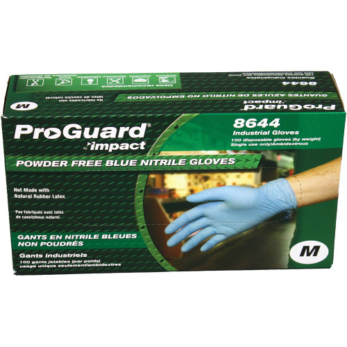 Gloveworks Industrial Blue Nitrile Gloves - 5 mil Latex Free Powder Free  Disposable Small INPF42100 Box of 100