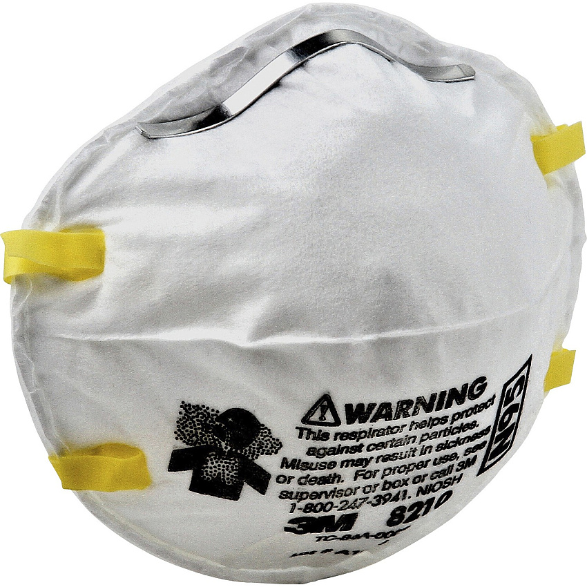3M N95 Particulate Respirator Recommended for: Grinding, Chemical, Petrochemical, Bagging, Sanding, Pharmaceutical, Lead Abatement, Assembly, Mechanic, Cleaning, Metalworking, ... - Standard Size - Particulate, Chemical, Biohazard, Dust, Airborne  (46457)