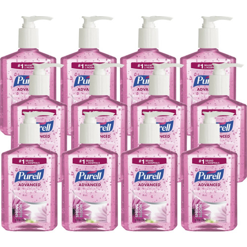 PURELL Spring Bloom Instant Hand Sanitizer, 8 oz Pump Bottle, Pink