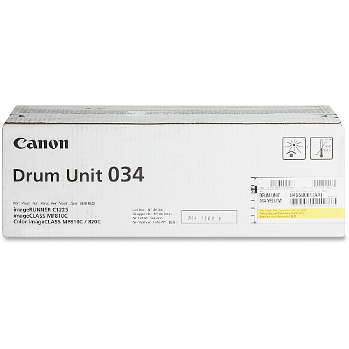 Canon DRUM034 Drum Unit Laser Print Technology - 35000 Pages - Yellow - 1 Each (DRUM034Y)