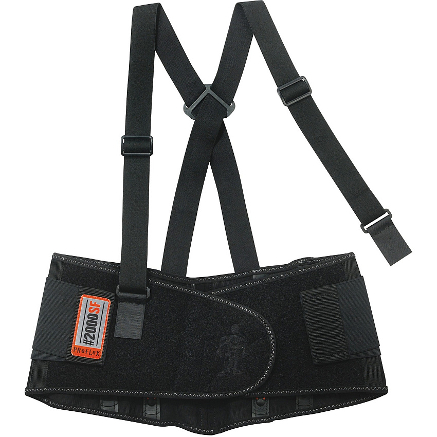 Ergodyne ProFlex 2000SF High-performance Back Support Strap Mount - Black - 1 Each (11281)