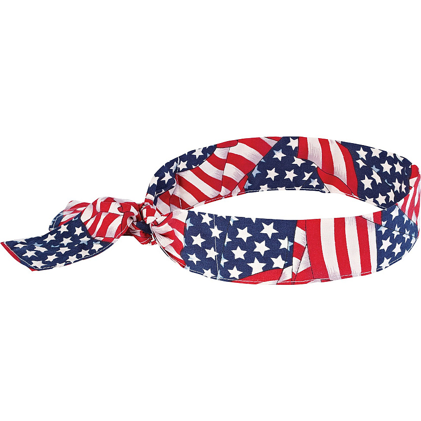 Chill-Its Evaporating Cooling Bandana Red, White, Blue (12303)