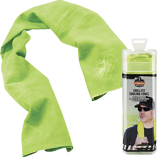 Chill-Its Evaporative Cooling Towel High Visibility Lime - 1 Each (12439)