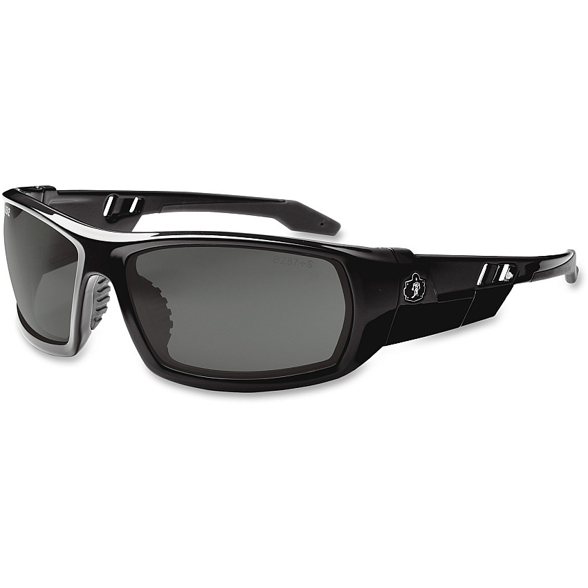 Ergodyne Skullerz Fog-Off Smoke Lens Safety Glasses Ultraviolet Protection - Black - Durable, Flexible, Non-slip, Scratch Resistant, Anti-fog, Perspiration Resistant - 1 Each (50033)