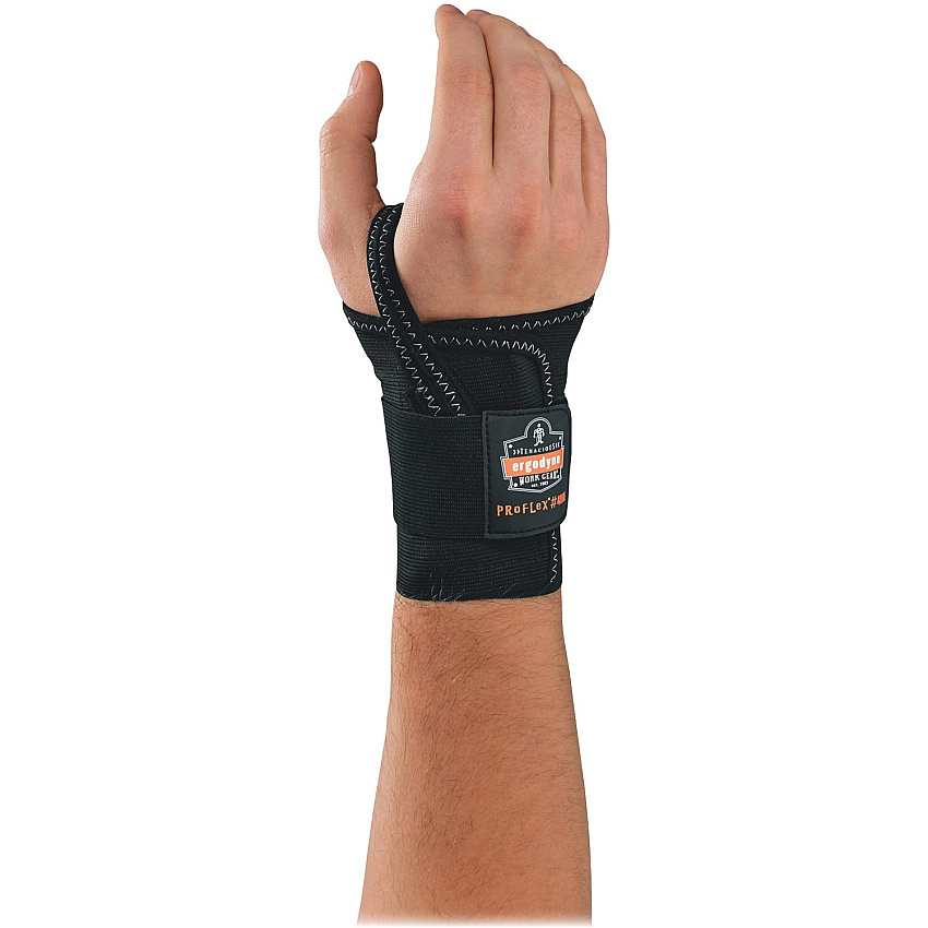 Ergodyne ProFlex 4000 Single-Strap Wrist Support - Right-handed Black - 1 Each (70002)