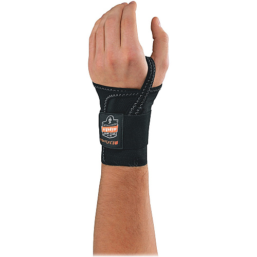Ergodyne ProFlex 4000 Single-Strap Wrist Support - Left-handed Black - 1 Each (70012)