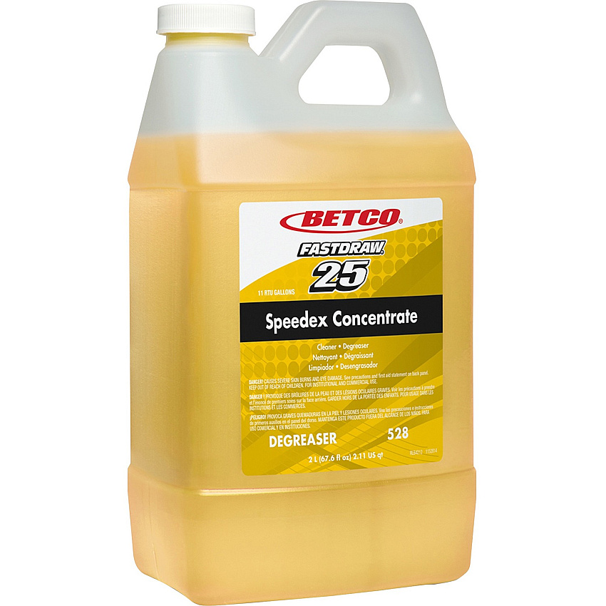 Betco Speedex FastDraw 25 Concentrate Heavy-Duty Degreaser For Multi Surface - Concentrate - 67.6 fl oz (2.1 quart) - Lemon Scent - Light Amber - 1 Each (5284700)