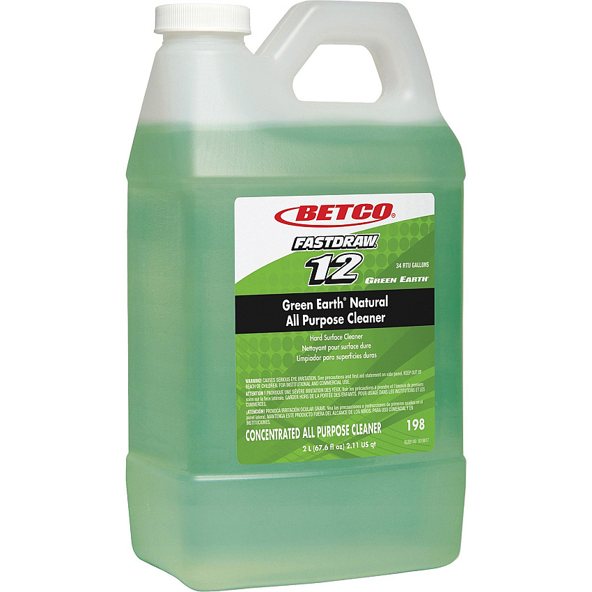 Green Earth FASTDRAW Natural Degreaser For Carpet, Multi Surface - Concentrate - 67.6 fl oz (2.1 quart) - Clean Scent - Recommended For: Grass Remover, Soil Remover - Green - 1 Each (1984700)
