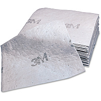 3M Maintenance Sorbent Pads 15.5" Width x 20.5" Length - 100 / Carton - Scrim - White (MPD1520DD)