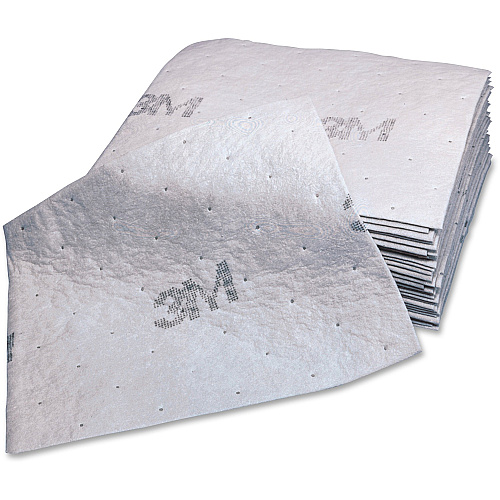 3M Maintenance Sorbent Pads 15.5" Width x 20.5" Length - 100 / Carton - Scrim - White (MPD1520DD)