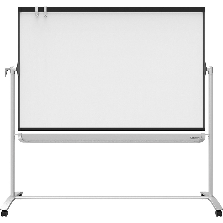 Quartet Magnetic Mobile Presentation Easel 48" (4 ft) Width x 36" (3 ft) Height - White Painted Steel Surface - Graphite Frame - Magnetic - Assembly Required - 1 Each (ECM43P2)