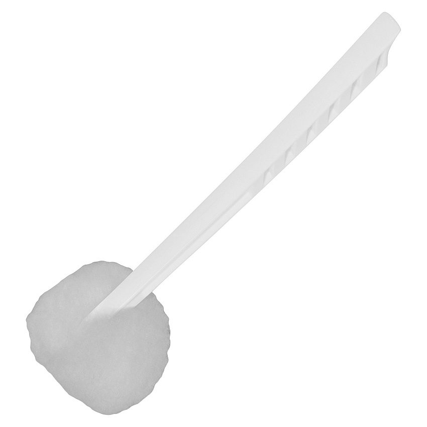 Genuine Joe Toilet Bowl Mop 4.50" Height Head - 12" Length Plastic Handle - Acid Resistant, Durable, Long Lasting, Lightweight, Fatigue-free - White - 100 / Carton (GJO85122)