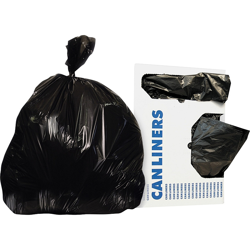 Heritage Linear Low-Density Dark Can Liners 33 gal Capacity - 33" Width x 39" Length - 0.50 mil (13 Micron) Thickness - Low Density - Black - Linear Low-Density Polyethylene (LLDPE) - 250/Carton - Can (H6639MK)