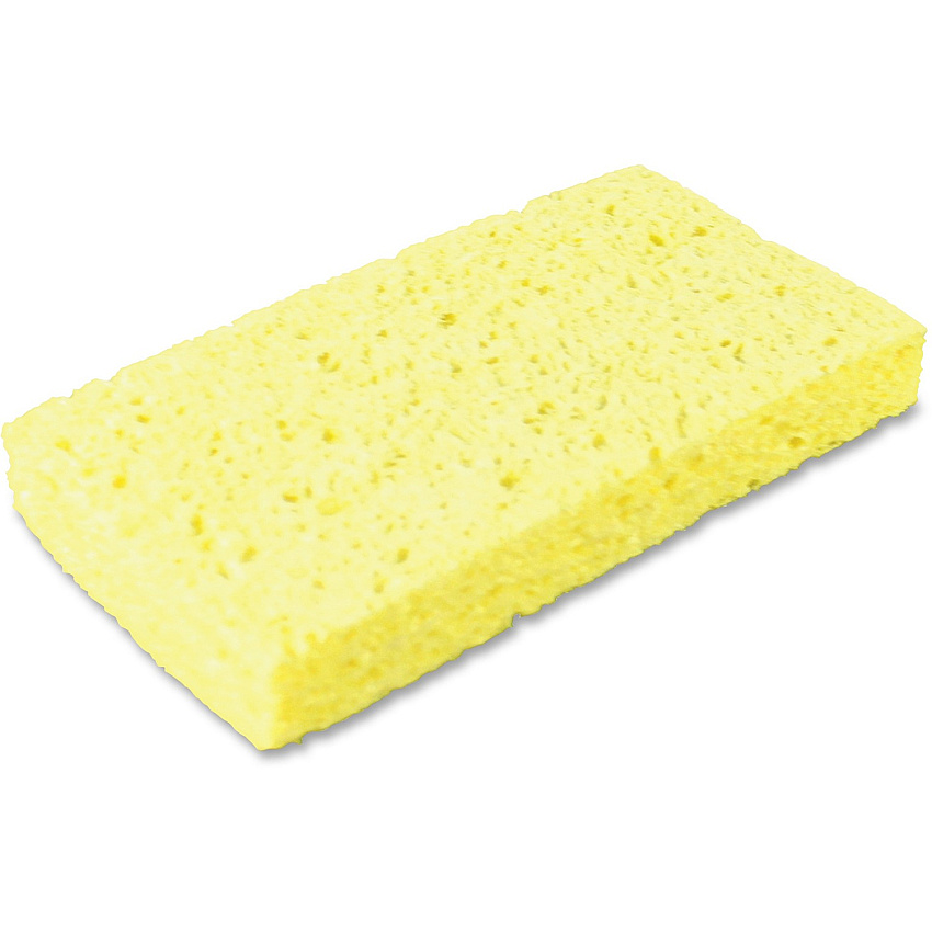 Impact Small Cellulose Sponge 1" Height x 3.4" Width x 6.3" Length - 6/Pack - Cellulose - Yellow (7160P)