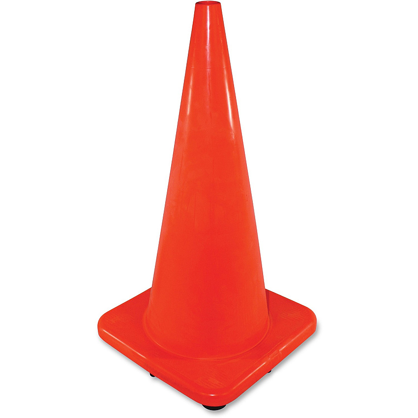 Impact Slim Safety Cone 51.7" Width x 28" Height - Cone Shape - Rugged - Orange - 1 Each (7309)