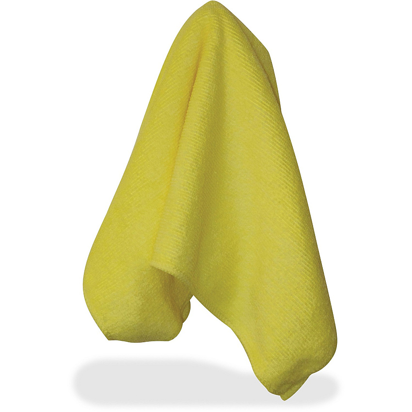 Impact Yellow Microfiber Cloths For Multipurpose - 16" Length x 16" Width - Recommended For: Dust Remover, Dirt Remover - Yellow - 12 / Bag (LFK700)