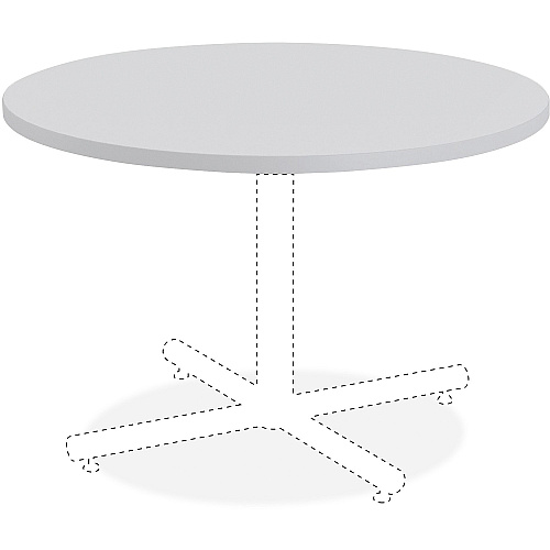 Lorell Hospitality Collection Tabletop Round Top - 1" Table Top Thickness x 36" Table Top Diameter - Breakroom, Cafeteria - Assembly Required - High Pressure Laminate (HPL), Light Gray - Particleboard, Polyvinyl Chloride (PVC) - 1 Each (LLR62575)