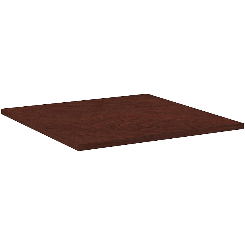 Lorell Hospitality Collection Tabletop Square Top - 36" Table Top Length x 36" Table Top Width x 1" Table Top Thickness - Breakroom, Cafeteria - Assembly Required - High Pressure Laminate (HPL), Mahogany - Particleboard Top Material - 1 Each (LLR62582)