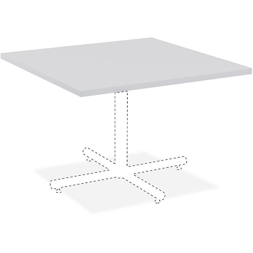 Lorell Hospitality Collection Tabletop Square Top - 36" Table Top Length x 36" Table Top Width x 1" Table Top Thickness - Breakroom, Cafeteria - Assembly Required - High Pressure Laminate (HPL), Light Gray - Particleboard Top Material - 1 Each (LLR62583)