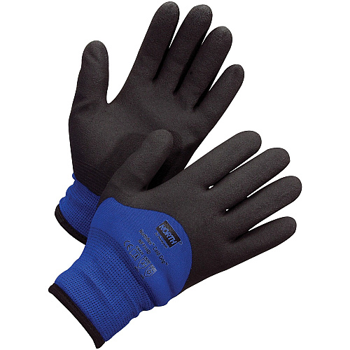 Honeywell Northflex Coated Cold Grip Gloves X-Large Size - Blue, Black - Heavyweight, Insulated, Flexible, Shock Absorbing, Vibration Resistant, Liquid Proof, Firm Wet Grip, Durable, Cold Resistant, Elastic Wrist, Ergonomic, ... - For Constru (NF11HD10XL)