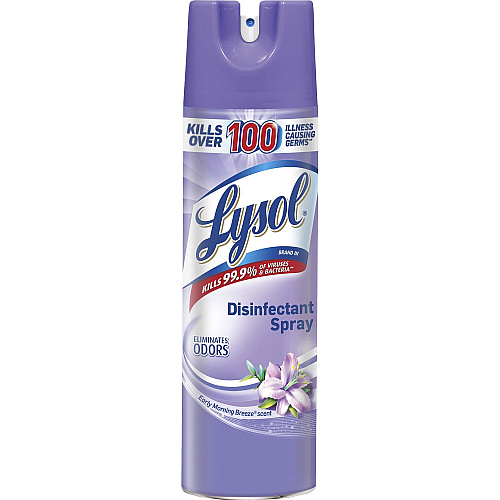 Lysol Early Morning Breeze Disinfectant Spray For Multipurpose - 19 fl oz (0.6 quart) - Early Morning Breeze Scent - Recommended For: Germs Remover, Odor Remover, Fungi Remover, Virus Remover, Bacteria Remover - Anti-bacterial, Deodorize - Clear (80834CT)