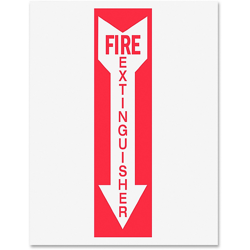 Djois by Tarifold Safety Sign Inserts Print/Message "Fire Extinguisher" - Rectangular Shape - Red Print/Message Color - Tear Resistant, Durable, Water Proof, Long Lasting - 6 / Pack (P1949FE)