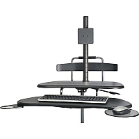 Kantek Mobile Height Adjustable Computer Workstation w/ LCD Mount Height Adjustable - 48.50