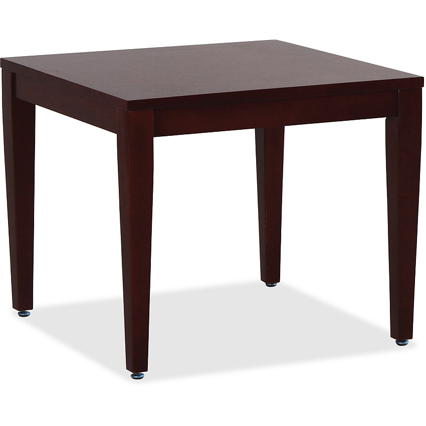 Lorell Solid Wood Corner Table Square Top - Four Leg Base - 4 Legs - 23.60" Table Top Length x 23.60" Table Top Width - 20" Height x 23.63" Width x 23.63" Depth - Reception - Assembly Required - Solid Wood Frame Material - 1 Each (LLR59543)