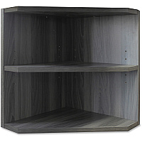 Mayline Medina Corner Support for Hutches 20" Height x 15" Width x 15" Depth - 2 Shelve(s) - Finish: Gray Steel Laminate - Abrasion Resistant, Stain Resistant, Water Resistant, Durable - For Office (MNPOLGS)
