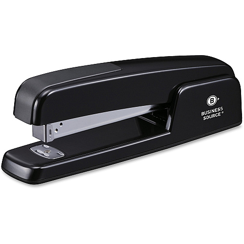 Business Source Die-cast Stapler Staples Upto 20 Sheet - Holds Upto 210 Staple - Full Strip - Top Loading - Black - Die-cast - 1 Each (BSN41877)