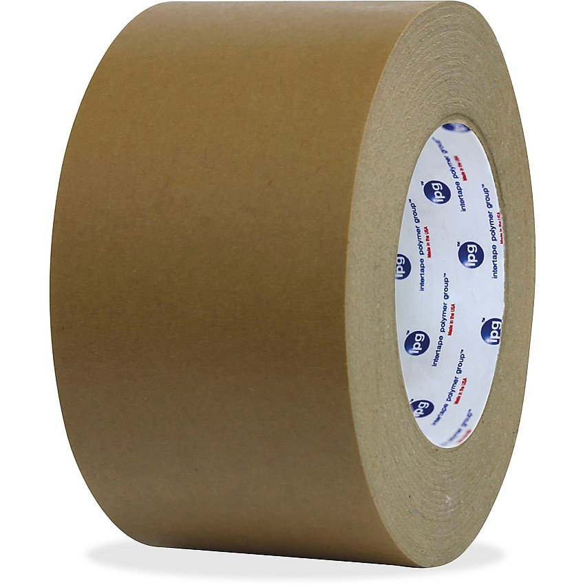 ipg Medium Grade Flatback Tape 60 yd Length x 2" Width - Brown - Synthetic Rubber Backing - For Sealing, Packing, Framing, Tabbing - 24 / Carton (71676)