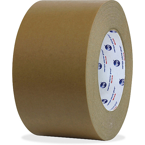 ipg Medium Grade Flatback Tape 60 yd Length x 3" Width - Brown - Synthetic Rubber Backing - For Sealing, Packing, Framing, Tabbing - 16 / Carton (84464)