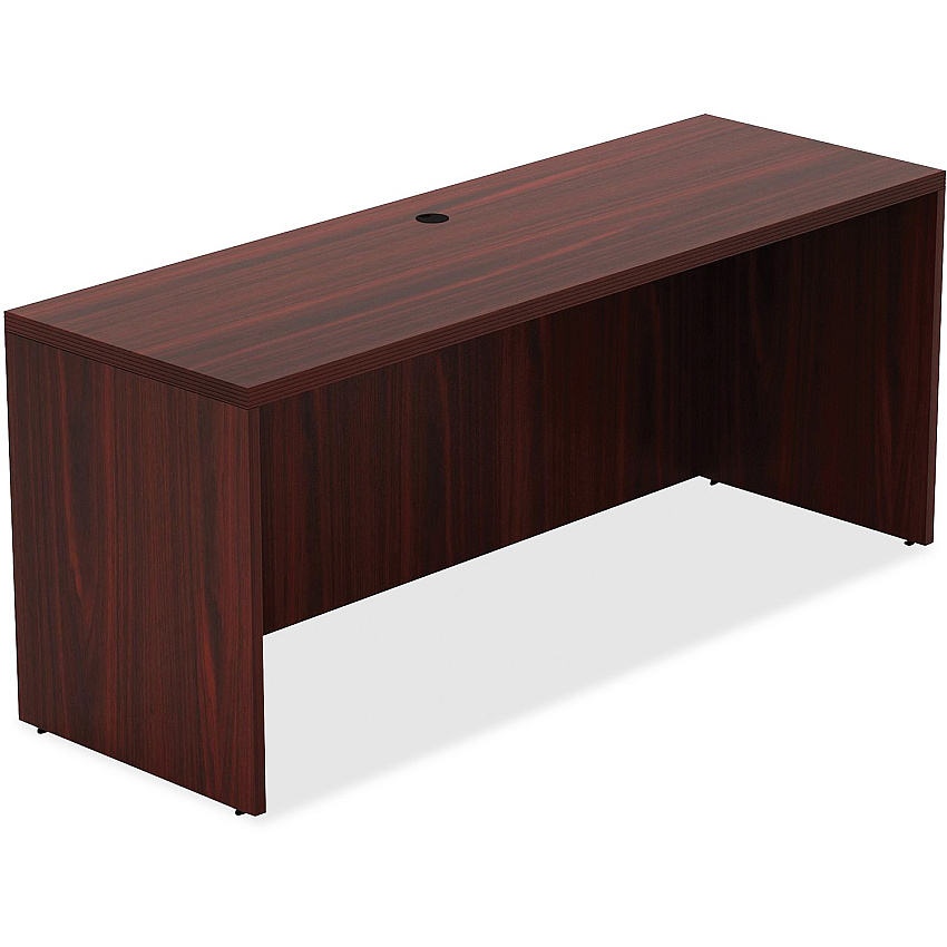Lorell Chateau Series Credenza 30" Height x 59" Width x 23.6" Depth Credenza, x 1.5" Thickness Top - Reeded Edge - Material: P2 Particleboard - Finish: Mahogany, Laminate - Durable, Grommet, Cord Management, Modesty Panel - For Office (LLR34310)