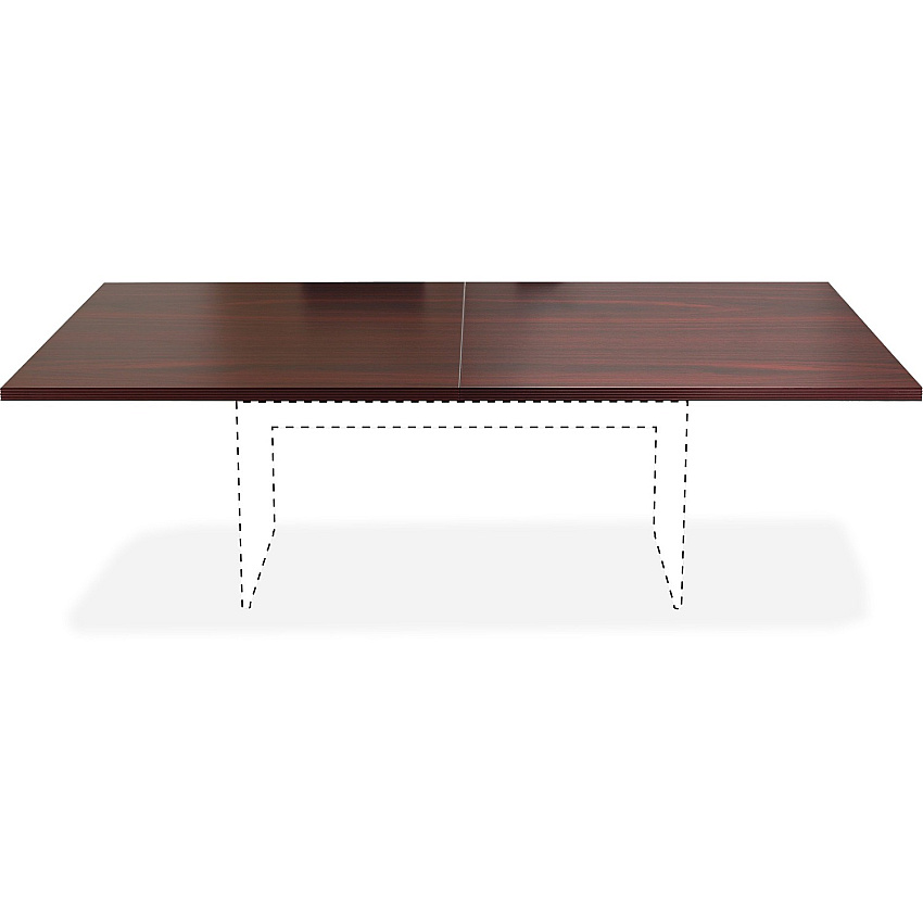 Lorell Chateau Series 8' Rectangular Tabletop 1.4" Height x 94.5" Width x 47.3" Depth - Reeded Edge - Material: P2 Particleboard - Finish: Mahogany Laminate - Durable - For Meeting (LLR34338)
