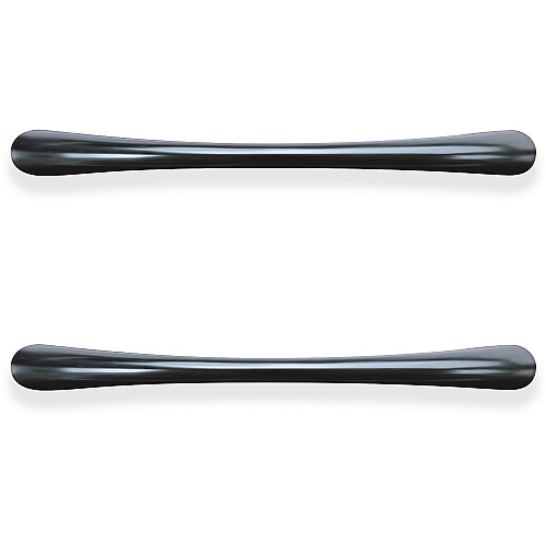 Lorell Chateau Series Laminate Drawer Transitional Pulls Transitional - 4.50" Width x 0.38" Depth x 1" Height - Aluminum Alloy - Black - 2 / Pack (LLR34345)