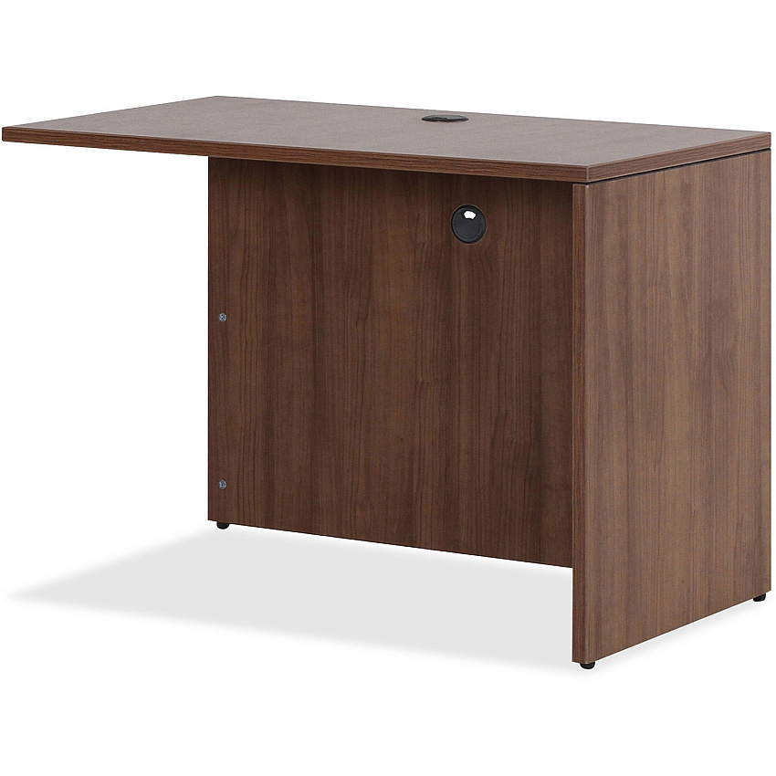 Lorell Essentials Series Return Shell 29.5" Height x 47.3" Width x 23.6" Depth Return, x 1" Thickness Top - Finish: Laminate, Walnut - Grommet, Cord Management, Durable, Adjustable Feet, Modesty Panel (LLR69979)