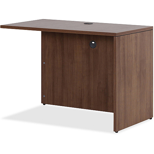 Lorell Essentials Series Return Shell 29.5" Height x 41.4" Width x 23.6" Depth Return, x 1" Thickness Top - Finish: Laminate, Walnut - Grommet, Cord Management, Durable, Adjustable Feet, Modesty Panel (LLR69980)