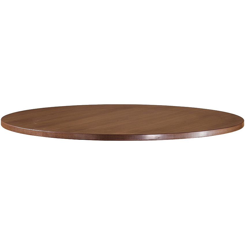 Lorell Essentials Conference Tabletop x 1" Thickness x 48" Diameter Table Top, 1" Height x 47.3" Width x 47.3" Depth - Band Edge - Finish: Walnut Laminate - For Meeting, Office (LLR69989)
