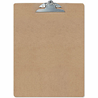 Officemate Wood Clipboard, Way Bill Size Spring Clip - Hardwood - Brown - 1 Each (83104)