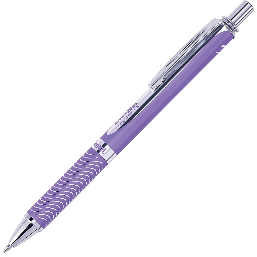EnerGel EnerGel Alloy Retractable Gel Pens 0.7 mm Medium Pen Point - Refillable - Retractable - Black Ink - Gel-based - Violet Metal Barrel - Stainless Steel Tip - 1 Each (BL407VA)