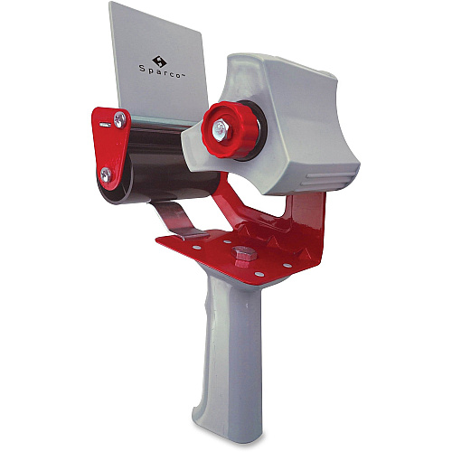 Sparco 3" Packaging Tape Dispenser 3" Core - Ergonomic Design, Adjustable Tension Mechanism, Durable - Gray - 1 Each (68536)