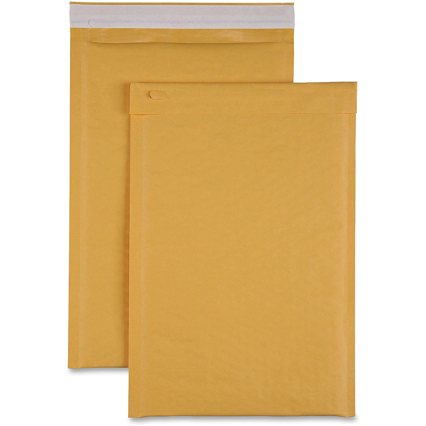 Sparco Size 3 Bubble Cushioned Mailers Bubble - #3 - 8 1/2" Width x 14 1/2" Length - Self-sealing - Kraft - Kraft - 100 / Carton (74983)