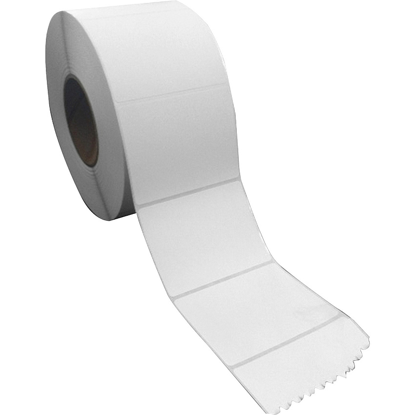 Sparco Direct Thermal Labels 4" Width x 3" Length - Rectangle - Direct Thermal - White - Perforated, Self-adhesive - 1900 / Roll - 7600 Total Label(s) - 4 / Carton (74989)