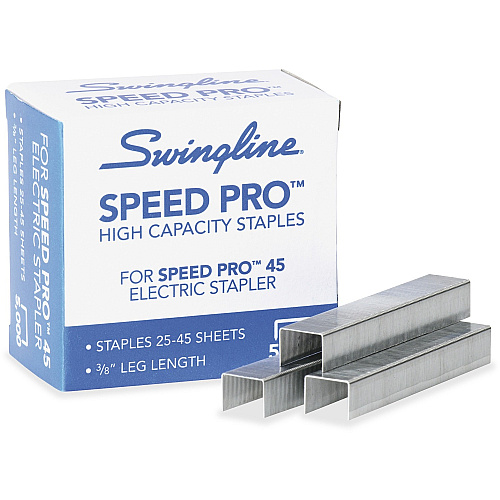 Swingline Speed Pro High-Capacity Staples 3/8" Leg - Holds 45 Sheet(s) - for Paper - 5000 / Box (35465)