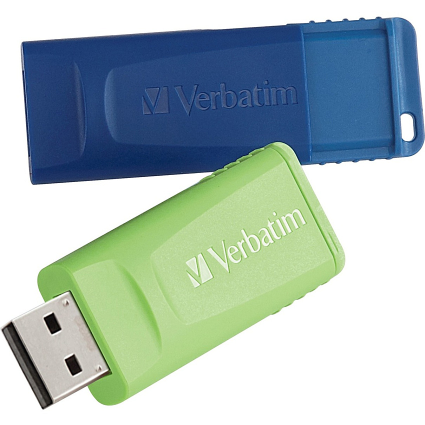 Microban 16GB Store 'n' Go&reg; USB Flash Drive - 2pk - Blue, Green 16 GB - USB 2.0 Type A - Blue, Green - Lifetime Warranty - 2 / Pack (98713)