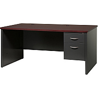 Lorell Fortress Modular Series Right-Pedestal Desk 66