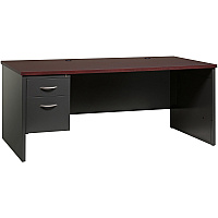 Lorell Fortress Modular Series Left-Pedestal Desk 72